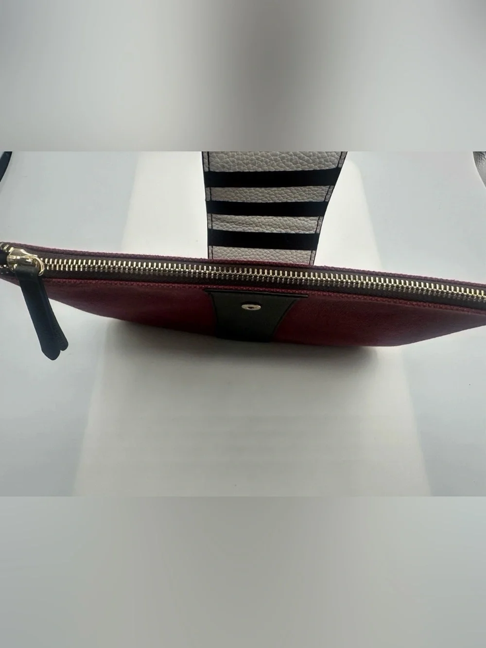 henri bendel Burgundy Canvas Pouch